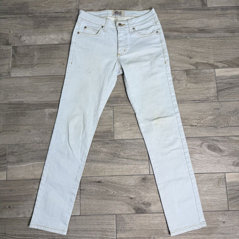 Naked & Famous The‎ High Skinny Power Stretch Jeans Women's Size 30 Powder Blue